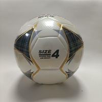Ballon de football de taille officielle 4 5, blanc nacré, effet peau de serpent laser, PU laminé, ballon d'entraînement professionnel, ballon de match sans couture