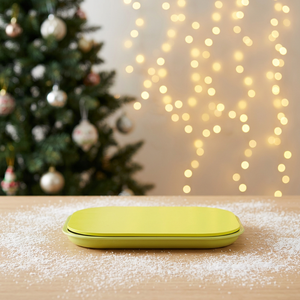 Plateau à rouler en métal jaune uni avec couvercle 18x14cm, accessoire pour fumeurs, vente en gros RTS Smoke Shop - Product Image 1