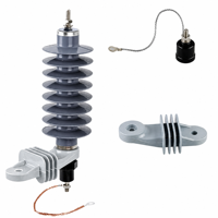 Parafoudre haute tension CA 12KV HY10WS avec isolation composite en caoutchouc silicone et protection contre la foudre à l'oxyde de zinc