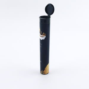 Tubo de plástico para guardar conos de cigarrillos pre-enrollados, tubo de plástico de 115 mm con tapa abatible, personalizable con la marca. - Product Image 1