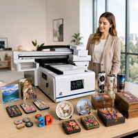 Mesin Printer UV Flat Bed A2 2XP600 Digital Inkjet Warna Putih Penuh 4060 untuk Kayu, Akrilik, Kaca, Logam, Kanvas