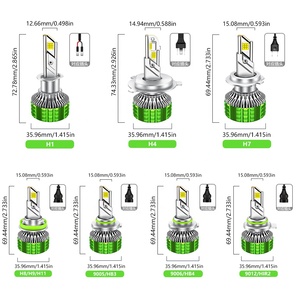 K22 High Quality Auto LED Lights 190W High Power Canbus <strong>Decoders</strong> 9012 H1 H4 H7 9005 9006 <strong>H11</strong> Universal Car LED Headlights Bulbs - Product Image 6