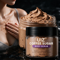 Gommage corporel au café et au sucre, exfoliant, blanchissant et éclaircissant, multivitamines, biologique, végétalien, vente en gros