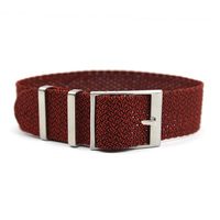 Bracelet de montre réglable en nylon à deux tons avec boucle en acier inoxydable 316L, bracelet de montre Perlon 18 mm 20 mm 22 mm
