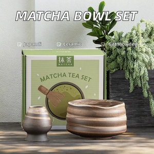 Groothandel Keramische Matcha Schaal met Tuit Japanse Matcha Gereedschapset met Cadeaudoos Bamboe Klopperhouder - Product Image 2
