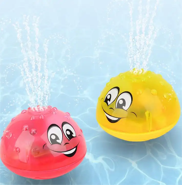 Promosyon özel plastik duş eğlenceli kauçuk bebek hayvan banyo oyuncak seti sprey su bebek çocuk