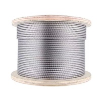 Câble en acier au carbone galvanisé 6x6 6x7 pour construction, bâtiments, vergers et serres, emballage en bobine