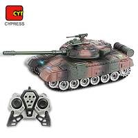Tanque RC de 2,4 GHz, tanque de batalla del ejército, juguetes militares con luces, uso interior/exterior, incluye baterías, tanque de Control remoto para niños