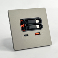 Novedad Enchufe Eléctrico Universal Inteligente PD20W con Salida Tipo C y Cable de Carga Retráctil para Teléfono Móvil