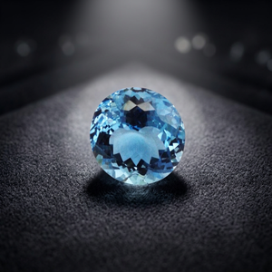 Topacio Azul Cielo Natural, Corte Brillante, 5.50 Quilates, Gema Suelta de 10x12mm, Tratado Térmicamente, para Joyería, Certificado AIGS, Origen Brasil - Product Image 3