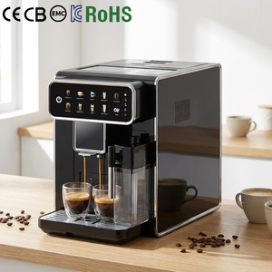 Cafetera Espresso automática de autolimpieza multifuncional eléctrica Touch <span class=keywords><strong>Deseen</strong></span>, cafetera Profesional con Espumador de leche - Product Image 1