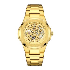 Wholesale Luxury Gold <b>Skeleton</b> Men's <b>Automatic</b> <b>Watch</b> Luminous Feature Business Hollow Mechanical Men <b>Watch</b> - Product Image 1