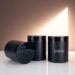 Wholesale Matte Black Color 100ml 120ml PET <b>Plastic</b> <b>Jars</b> Empty Cosmetic Packaging Container <b>Plastic</b> Cream <b>Jar</b> With Black Lids - Product Image 3