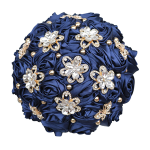 <span class=keywords><strong>Pas</strong></span> <span class=keywords><strong>cher</strong></span> 18cm Champagne Blanc Or Ruban De Soie Bouquets De <span class=keywords><strong>Mariée</strong></span> Pour Les Mariées Demoiselles D'honneur Fleurs Artificielles Diamant Fleurs De Mariage - Product Image 6
