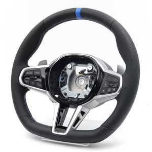 Volante de Cuero Estilo LCI Personalizado para <span class=keywords><strong>BMW</strong></span> F10 F30 G20 G30 G01 G05 M2 M3 G80 M4 G82 M Performance Racing - Product Image 3