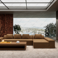 FERLY Collection Confort Moderne : Ensemble Complet de Mobilier de Salon, Canapé Sectionnel Large Accoudoir Gauche avec Méridienne pour Appartements, Centres Commerciaux et Hôtels