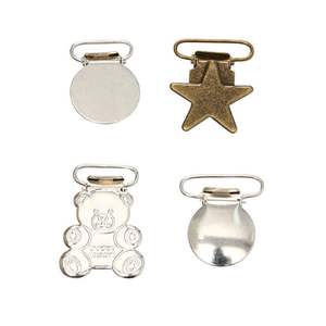 Attache-sucette en alliage de zinc en forme d'ours argenté 25 mm, attache-sucette pour bébé, attache-sucette, accessoire d'alimentation pour nourrissons, attaches pour vêtements - Product Image 3