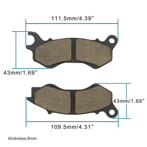 Plaquettes de frein avant GOOFIT pour moto PCX <span class=keywords><strong>125</strong></span> (WW <span class=keywords><strong>125</strong></span> EXZA-10) 2010-2013/ NSC 110 Vision 110 (4T) WHB 2011-2013 - Product Image 2