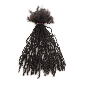 Factory Supply Interlocs Human <strong>Hair</strong> Extensions Curly Ends Custom Size Color Virgin Human <strong>Hair</strong> <strong>Sister</strong> <strong>Locs</strong> With Curly Tips - Product Image 2