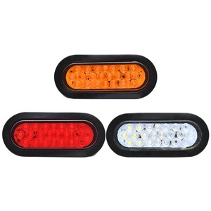 Feux arrière de camion ovales en état neuf, systèmes d'éclairage automobile, feux arrière de remorque - Product Image 1