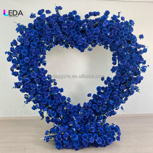 Arco de Flores en Forma de Corazón con Rosas Azules LEDA, Decoración para Bodas y Fiestas, Arco de Flores en Forma de Corazón - Product Image 4