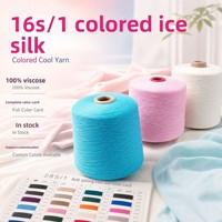 Fil de viscose coloré 16S/1 effet glacé, tissu chenille, fil à coudre pour vêtements, tricot à la main, fil texturé teint en gros