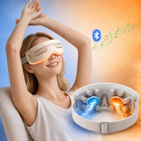 Appareil de massage oculaire chaud et froid portable intelligent avec chaleur et vibrations, pour le visage et le cou