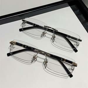 Gafas Fotocromáticas con Logotipo Personalizado, Retro 2025, Anti-UV, para Miopía, Montura Cuadrada sin Aro, para Hombre y Mujer - Product Image 4