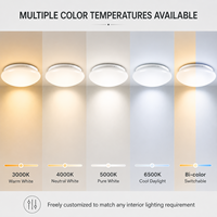 Plafonnier LED Rond Moderne 12W-96W, Montage Encastré, Base en Fer, Diffuseur PC, Lampe Dôme Minimaliste pour Chambre et Salon