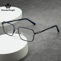 Nuevo Diseño de Montura de Lentes de Aleación Anti-Luz Azul Estilo Computadora, Lentes Metálicas Estilo Ejecutivo