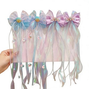 Aksesoris Rambut Putri Duyung untuk Anak Perempuan, Jepit Rambut Pita Kupu-kupu, Bando untuk Anak-anak, Kepang Musim Panas, Grosir, Custom - Product Image 3