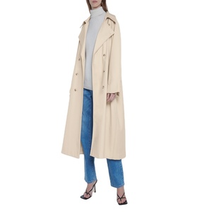 OEM Personalizzato Autunno Inverno Delle Donne di Doppio Petto Ufficio <span class=keywords><strong>Trench</strong></span> Coat Khaki Classic Signore Casuali di Affari Cappotti - Product Image 2