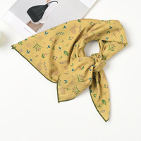 Bandana Katun Musim Panas 55X55Cm Syal Persegi Kecil Syal Bandana Dekoratif Cocok untuk Wanita Gaya Baru