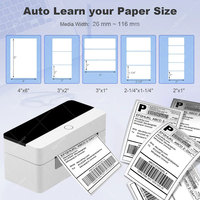 Imprimante d'étiquettes d'expédition thermiques 4x6 100*150 avec USB + Bluetooth pour utilisation en entrepôt express