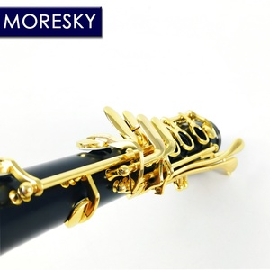 MORESKY Clarinette Bb en bois d'ébène plaqué or 17 clés Grenadilla Sib Klarnet M61 (OEM) - Product Image 6