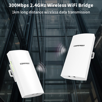 Récepteur WIFI sans fil extérieur 1KM 300Mbps COMFAST CF-E112N V2 Pont WIFI 2.4G CPE