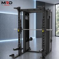 Máquina Multifuncional de Acero Resistente para Entrenamiento de Cuerpo Completo, con Soporte para Sentadillas, Máquina Smith y Función para Tríceps