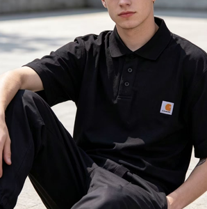 Pull en laine à manches courtes personnalisé pour homme, style <span class=keywords><strong>polo</strong></span>, nouvelle collection, pour homme d'affaires, avec logo Hartt imprimé sur tissu sergé - Product Image 3