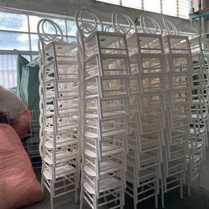 Cadeira Phoenix de Plástico Resina Branca Durável e Empilhável para Eventos, Banquetes e Casamentos a Preço de Atacado - Product Image 1
