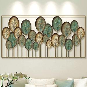 Decorazione Murale di Lusso in Ferro Battuto a Forma di Foglia per Soggiorno, Arte da <span class=keywords><strong>Parete</strong></span> per Arredamento Casa - Product Image 3