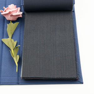 Stock prêt <span class=keywords><strong>de</strong></span> tissu <span class=keywords><strong>de</strong></span> costume italien pour hommes 50% <span class=keywords><strong>laine</strong></span> mérinos peignée 50% polyester tissé sergé style jacquard - Product Image 5