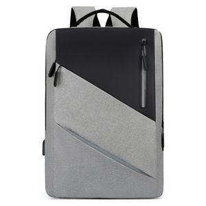 <b>Laptop</b> <b>Backpack</b> For Men <b>15</b> <b>Inches</b> Waterproof Business Travel With Usb Port Gray Black Blue Red Solid Color - Product Image 5