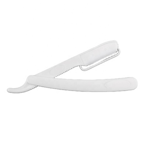 Lames de <span class=keywords><strong>rasoir</strong></span> jetables pour barbier avec logo imprimé, rasoirs droits personnalisés pour salon - Product Image 1