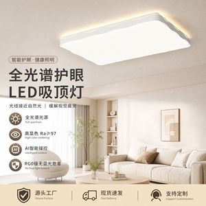 Dongbao <b>Modern</b> Minimalist Rectangular <b>Ceiling</b> Lamp 119 Cream Living Room Eye Protection <b>LED</b> <b>Light</b> - Product Image 4