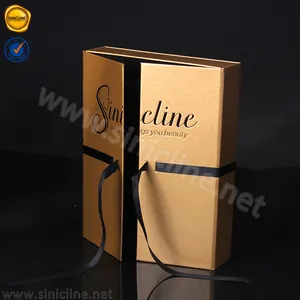 Sinicline роскошный золотой упаковочный ящик для наращивания волос