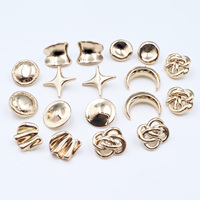 Boutons personnalisés multi-styles en alliage de zinc doré, filigrane, creux, à motif floral, en forme de dôme, en spirale, pour marques de mode de luxe