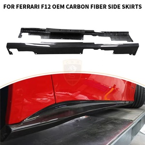 Jupes latérales en fibre <span class=keywords><strong>de</strong></span> carbone sèche pour Ferrari F12 Berlinetta 2012-2017, ajustement OEM - Product Image 4