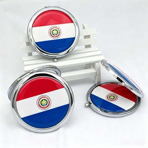 Espejo de maquillaje compacto plegable con diseño de la bandera de Venezuela, redondo y cuadrado, para sublimación, para bolso o viaje. - Product Image 5