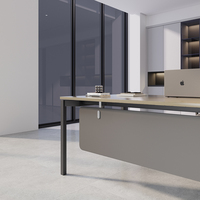 Bureau de direction moderne convertible et extensible, bureau de patron en bois de luxe pour postes de travail