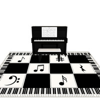 Soundproof Rug, Anti-slip Washable Stain Resistant Floor Mat for Piano Room Drum Kit Music Studio Decor